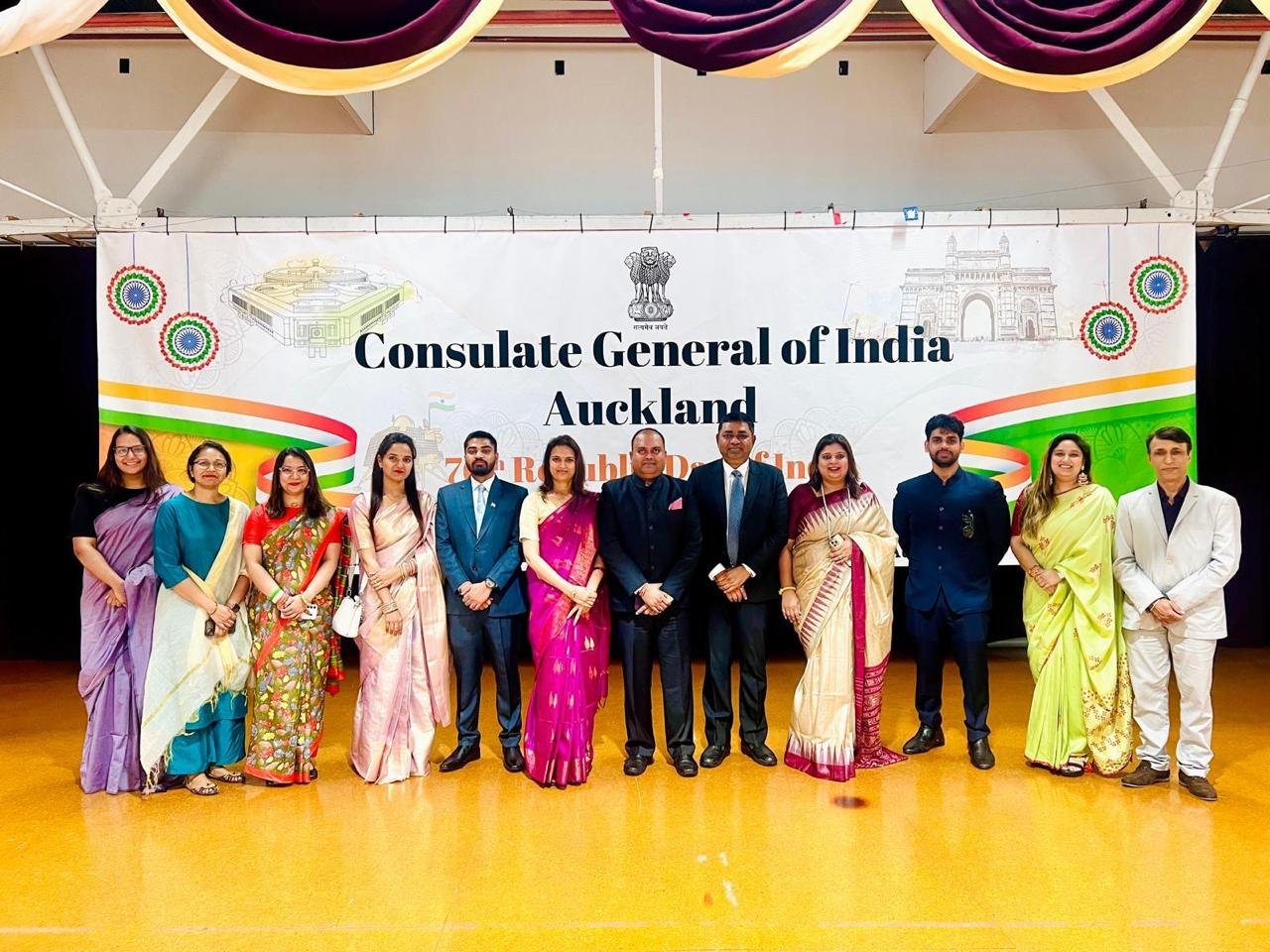 Celebration of 76th Republic Day of India at Consulate General of India, Auckland on Sunday, 26th January 2025